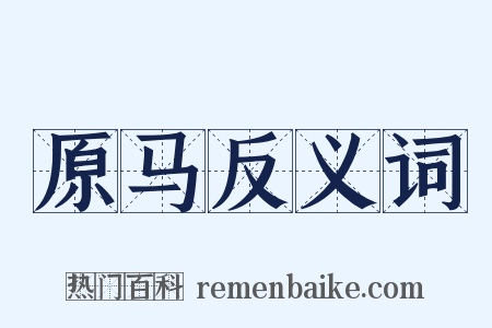 原马反义词是什么意思的图片